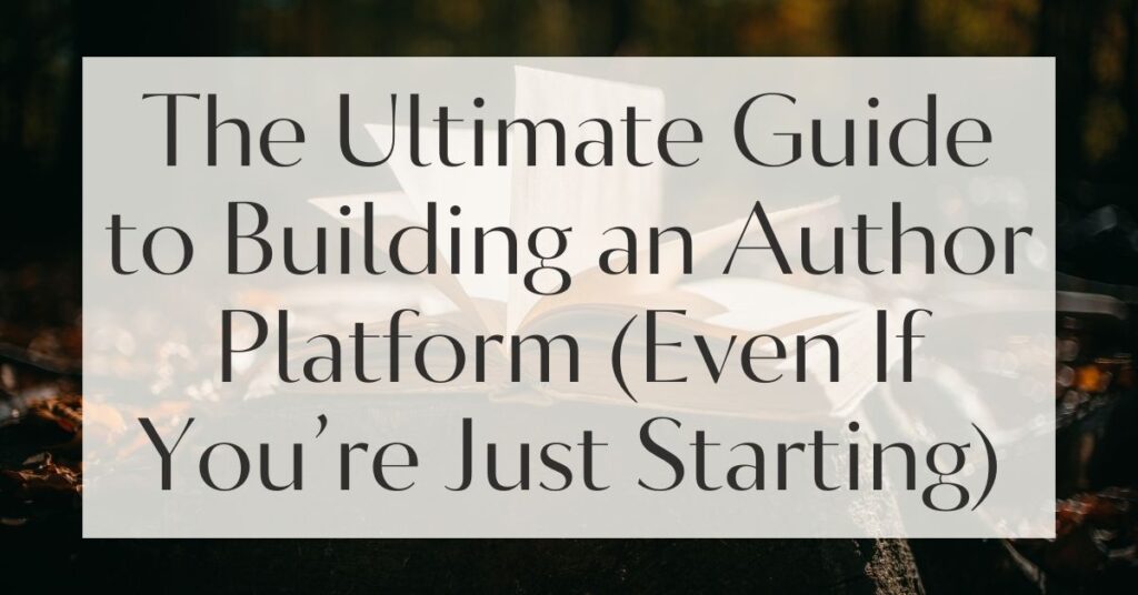 How to Build Your Author Platform