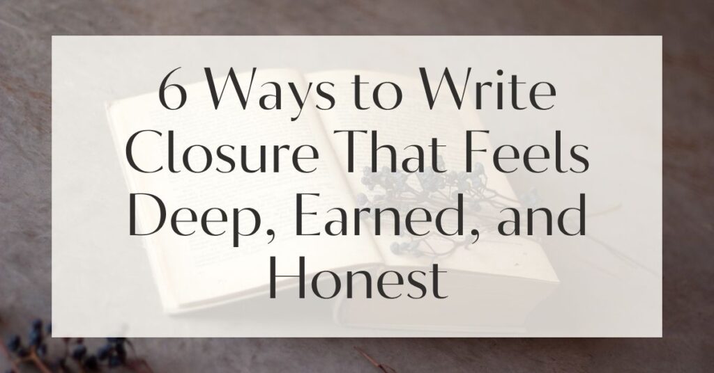 6 Ways to Write Closure That Feels Deep, Earned, and Honest