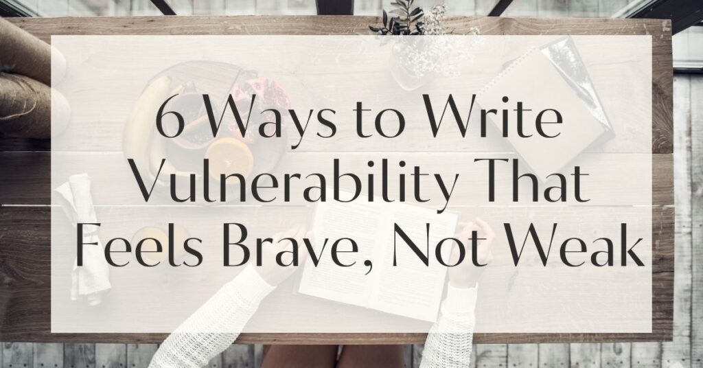 6 Ways to Write Vulnerability That Feels Brave, Not Weak
