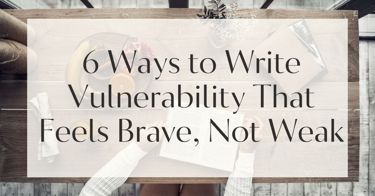 6 Ways to Write Vulnerability That Feels Brave, Not Weak